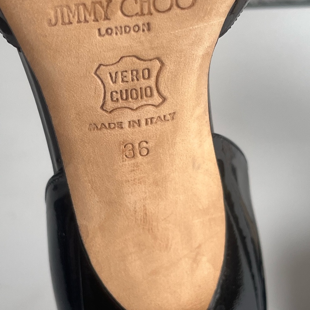 Jimmy Choo Black Patent Leather Women's Shoes - Picture 10 of 15